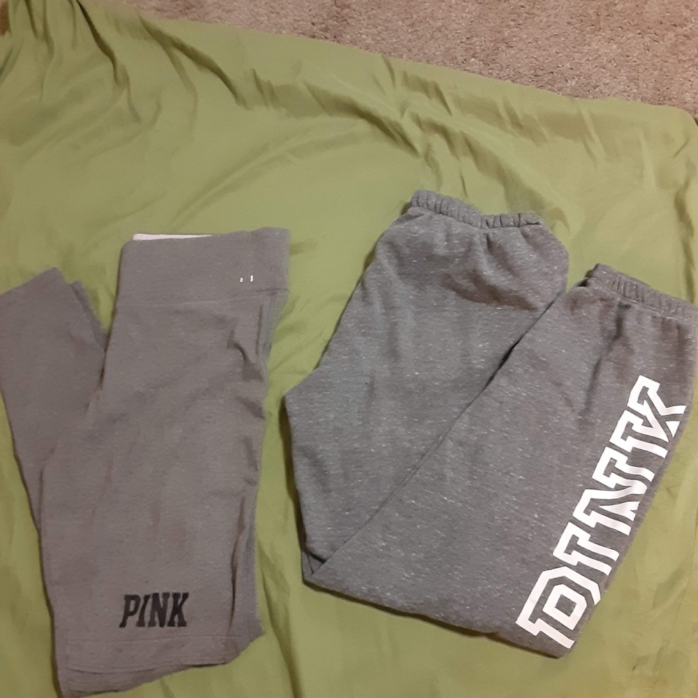 Pink leggings and Pink sweat pants